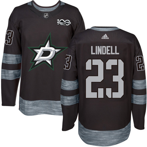 Adidas Stars #23 Esa Lindell Black 1917-100th Anniversary Stitched NHL Jersey